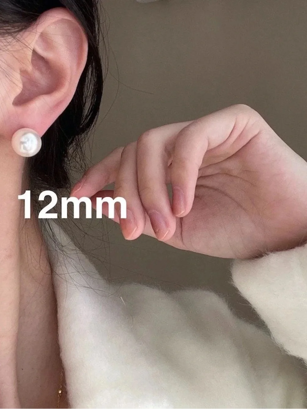 NWT 12mm Minimalist Classic White Faux Pearl Stud Post Earrings Wedding Bridal